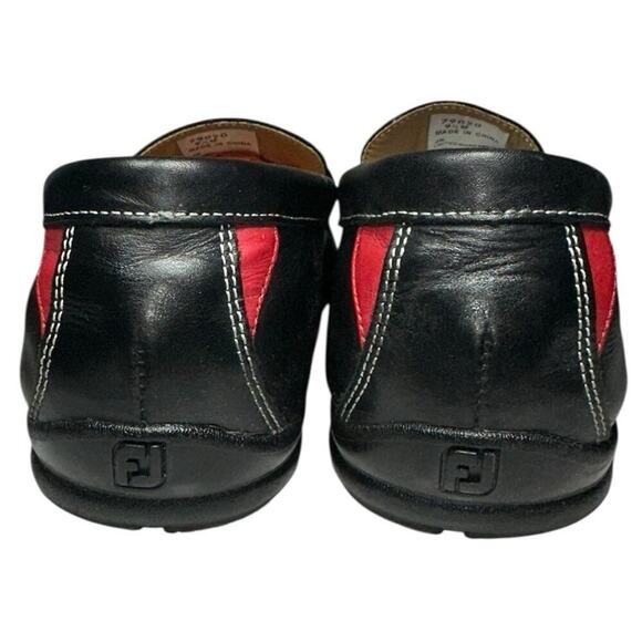FootJoy FJ Men’s Size 9.5 Waxy Black Leather Club Casuals Loafers Golf Shoes main image 5